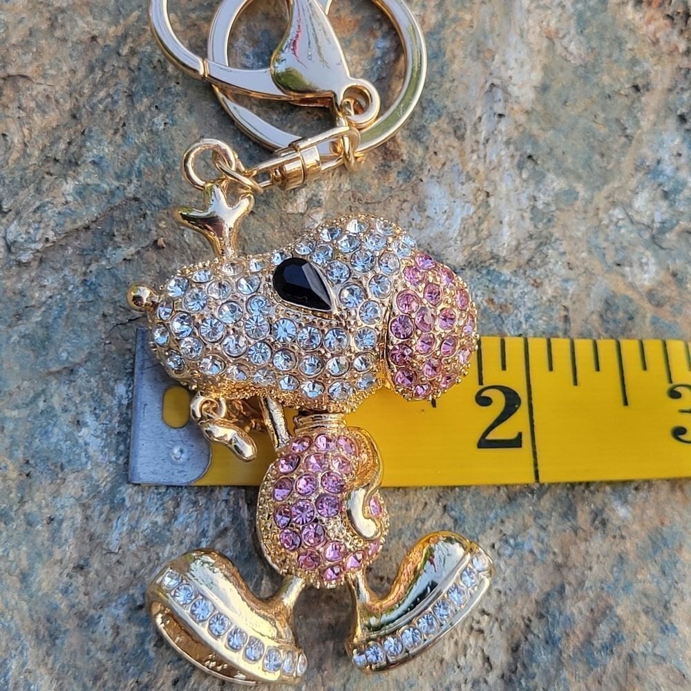 Austrian Crystal Dog Keychain‎ - Picture 4 of 8